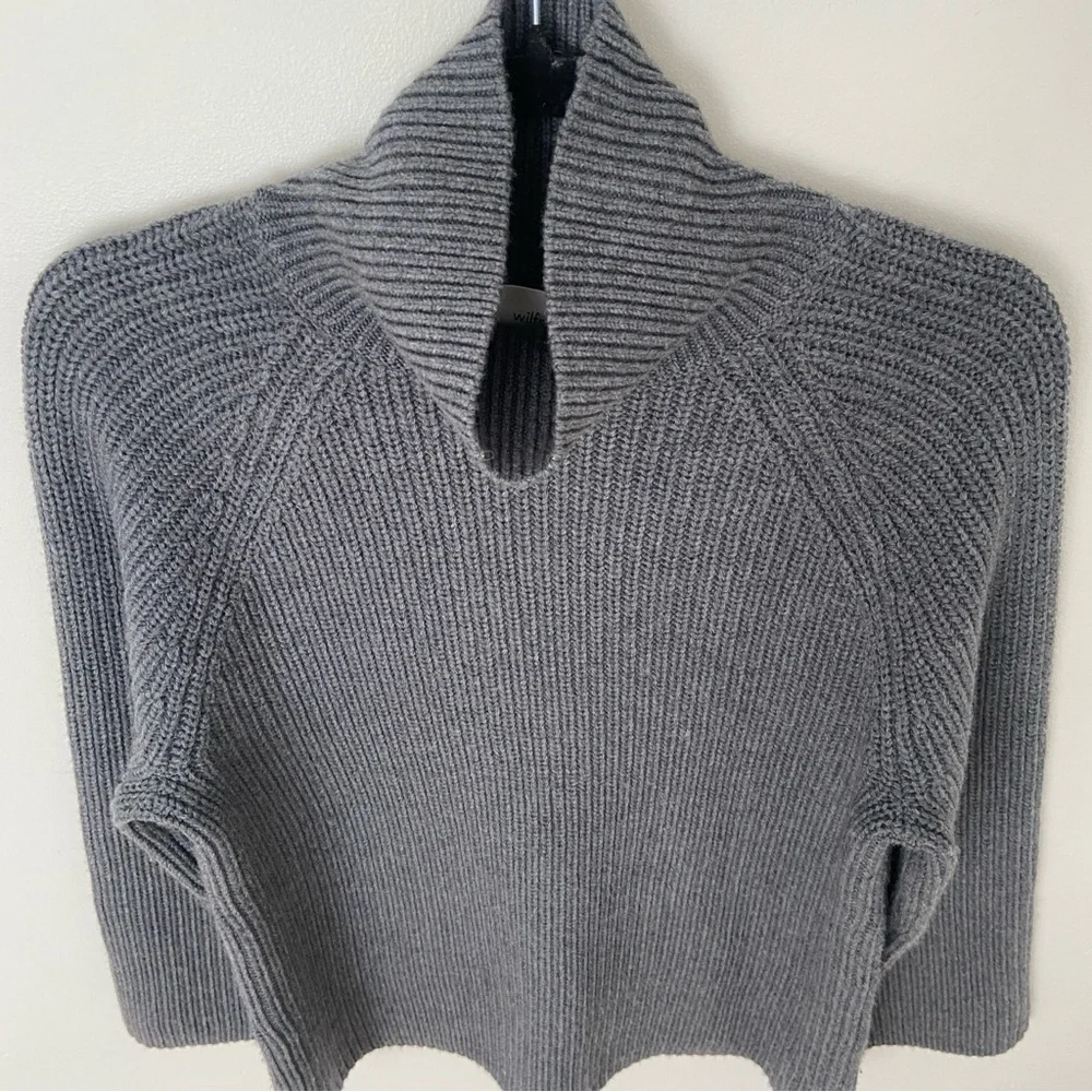 Aritzia Slate Grey 100% Merino Ribbed Turtleneck Sweater - Picture 6 of 14